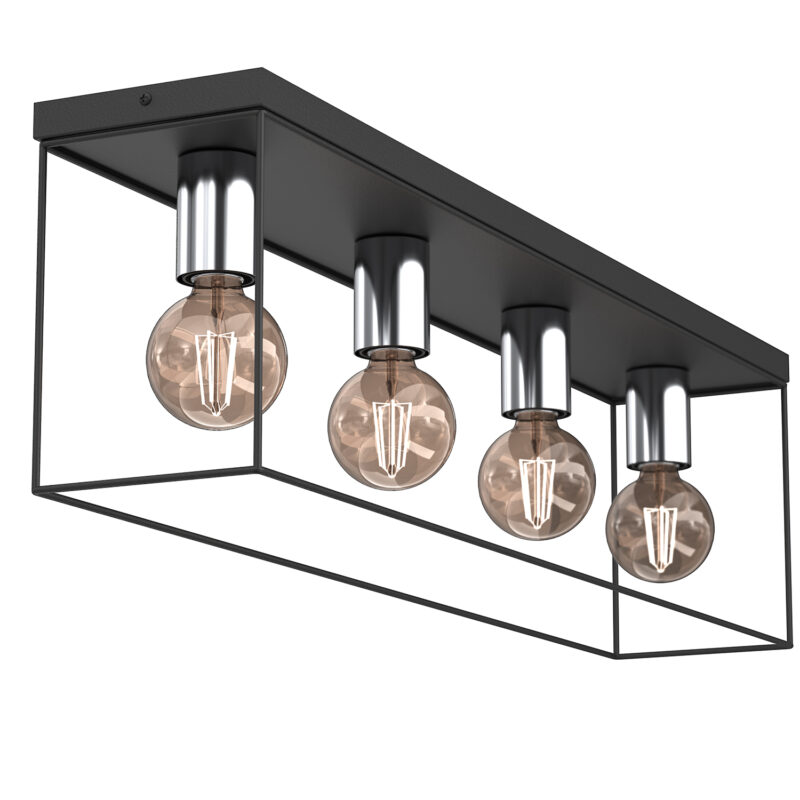 Plafon Luminex Homen Black/chrome x4 - obrazek 3