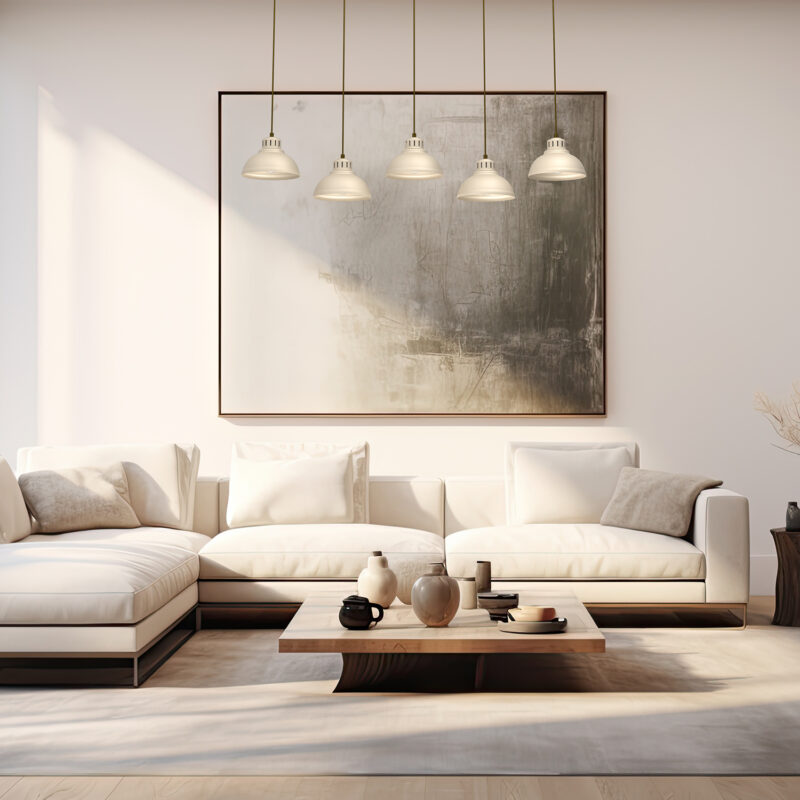 Żyrandol Luminex Sven Beige x5 - obrazek 4