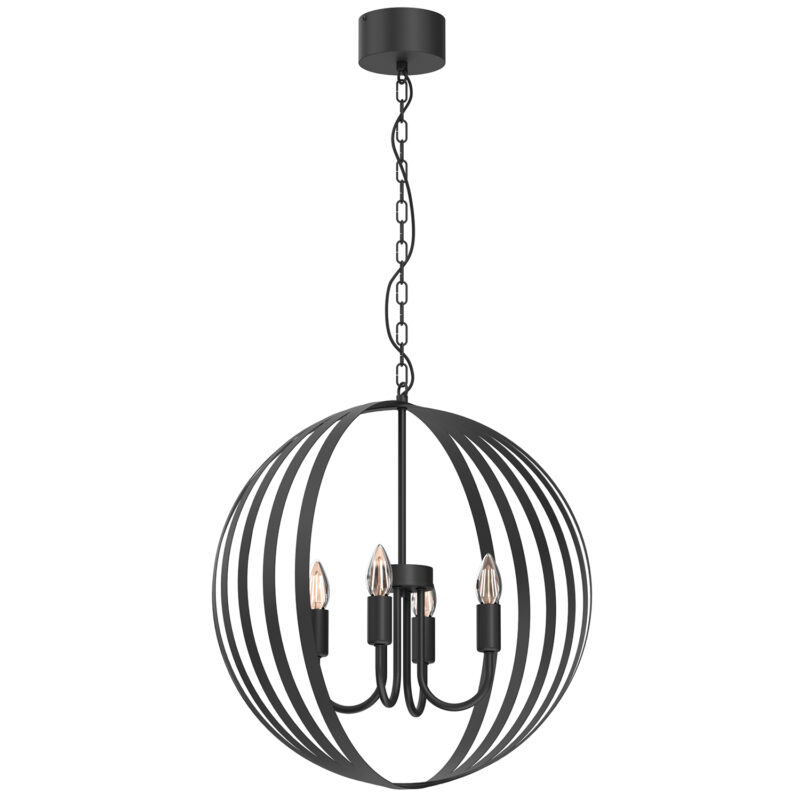 Żyrandol Luminex Sparkle Black x4