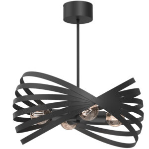 Żyrandol Luminex Sparkle Black x4