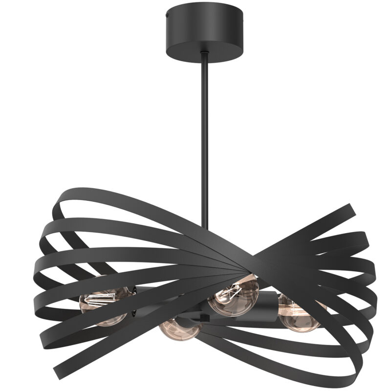 Żyrandol Luminex Sparkle Black x4