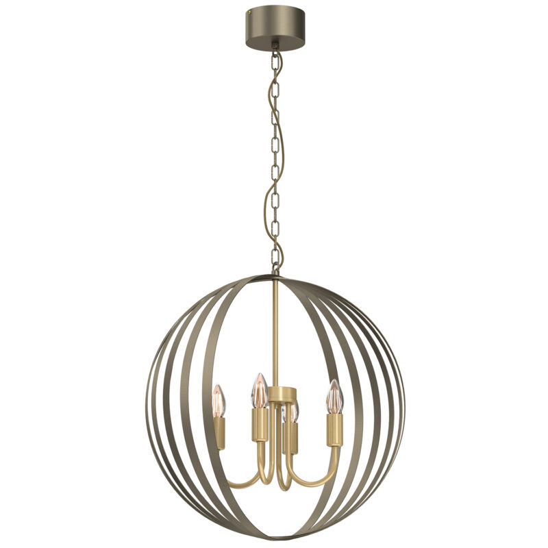 Żyrandol Luminex Sparkle Titanium Gold/gold x4