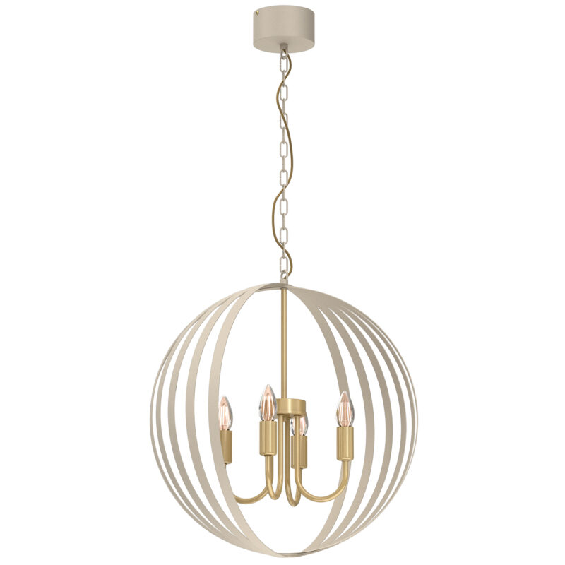 Żyrandol Luminex Sparkle Beige/gold x4
