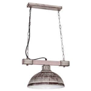 Żyrandol Luminex Hakon Big Shade Whitel Wood x1