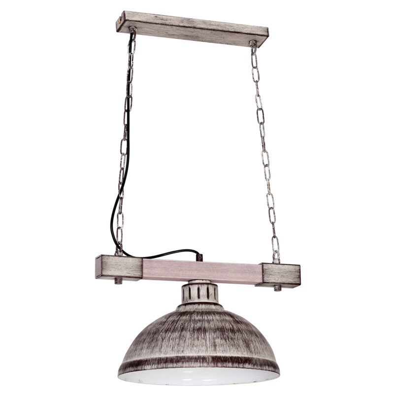 Żyrandol Luminex Hakon Big Shade Whitel Wood x1