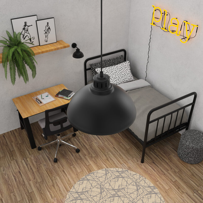 Żyrandol Luminex Sven Big Black x1 - obrazek 4