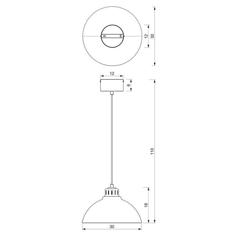 Żyrandol Luminex Sven Big Black x1 - obrazek 5