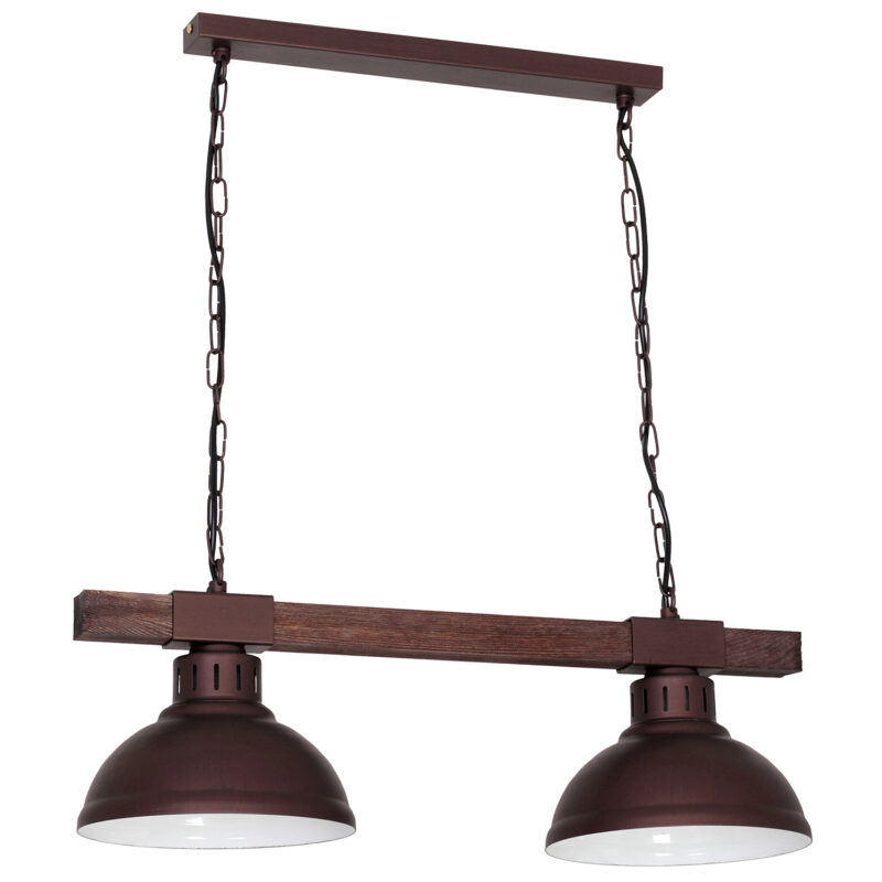 Żyrandol Luminex Hakon dark wood x2