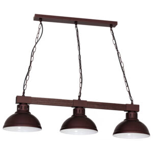 Żyrandol Luminex Hakon dark wood x3