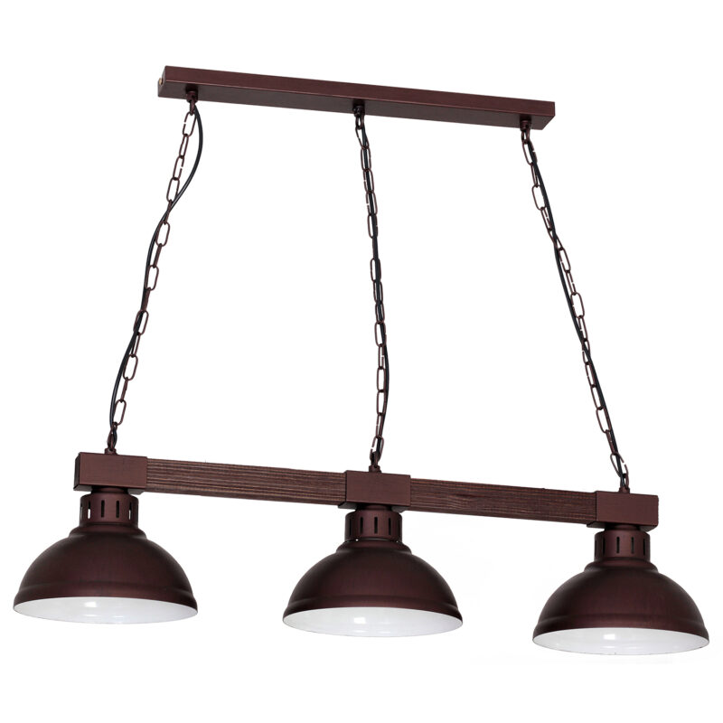 Żyrandol Luminex Hakon dark wood x3