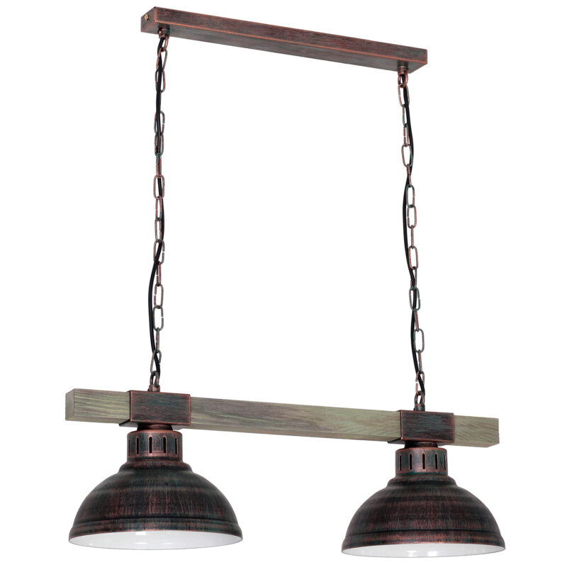 Żyrandol Luminex Hakon natural wood x2