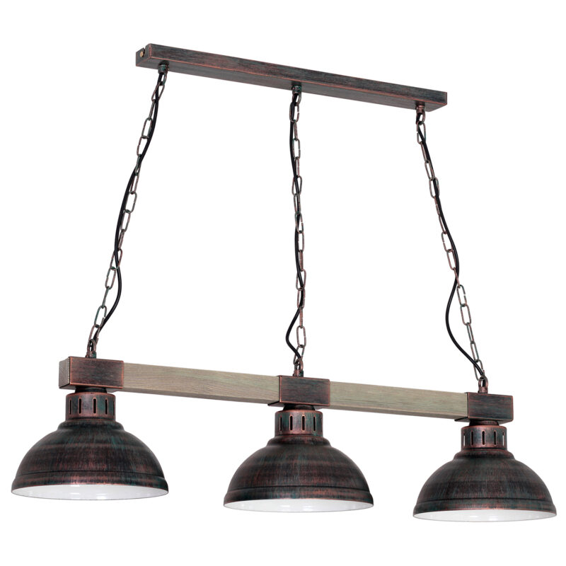 Żyrandol Luminex Hakon natural wood x3