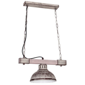 Żyrandol Luminex Hakon white wood x1