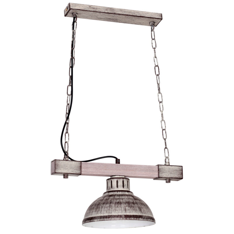 Żyrandol Luminex Hakon white wood x1