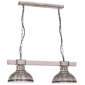 Żyrandol Luminex Hakon white wood x2