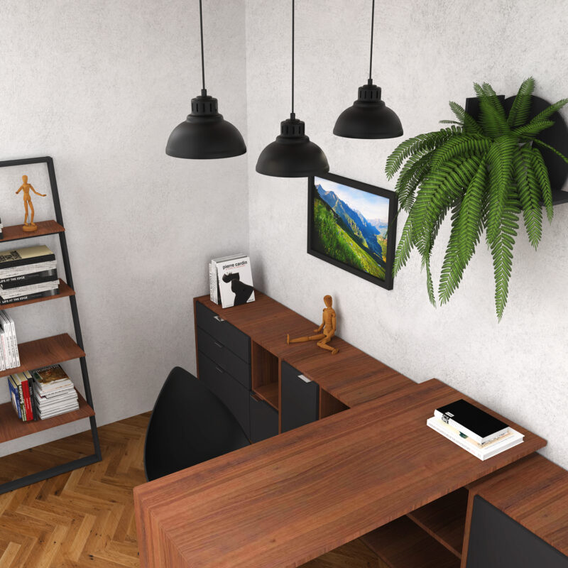 Żyrandol Luminex Sven black x3 - obrazek 4