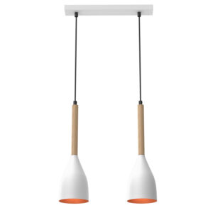 Żyrandol Luminex Muza white/gold x2