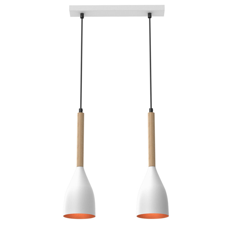 Żyrandol Luminex Muza white/gold x2
