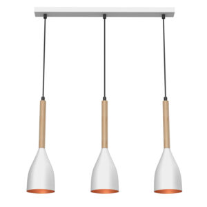 Żyrandol Luminex Muza white/gold x3