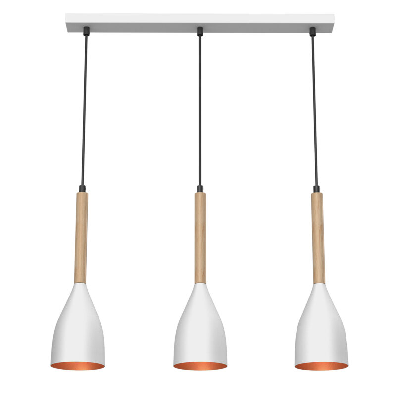 Żyrandol Luminex Muza white/gold x3