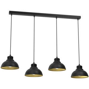 Żyrandol Luminex Sven Black/gold x4