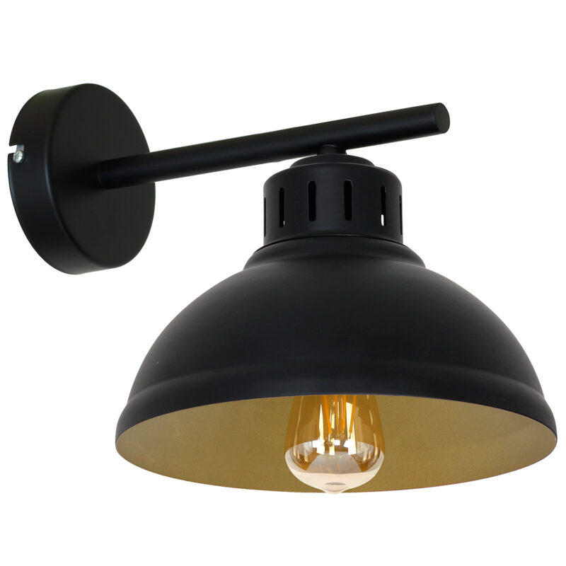 Kinkiet Luminex Sven Black/gold Inside x1