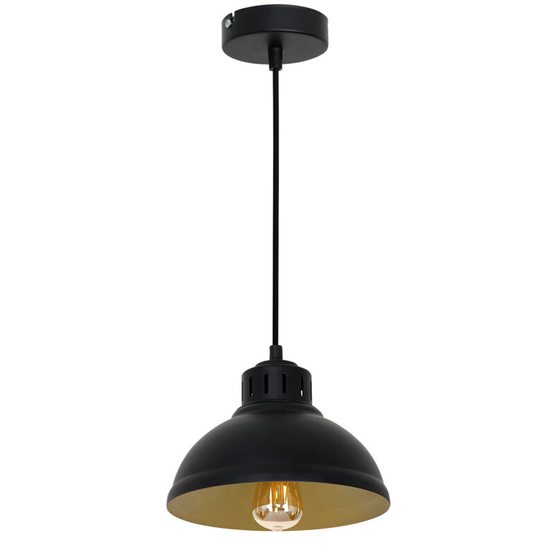 Żyrandol Luminex Sven Black/gold Inside x1
