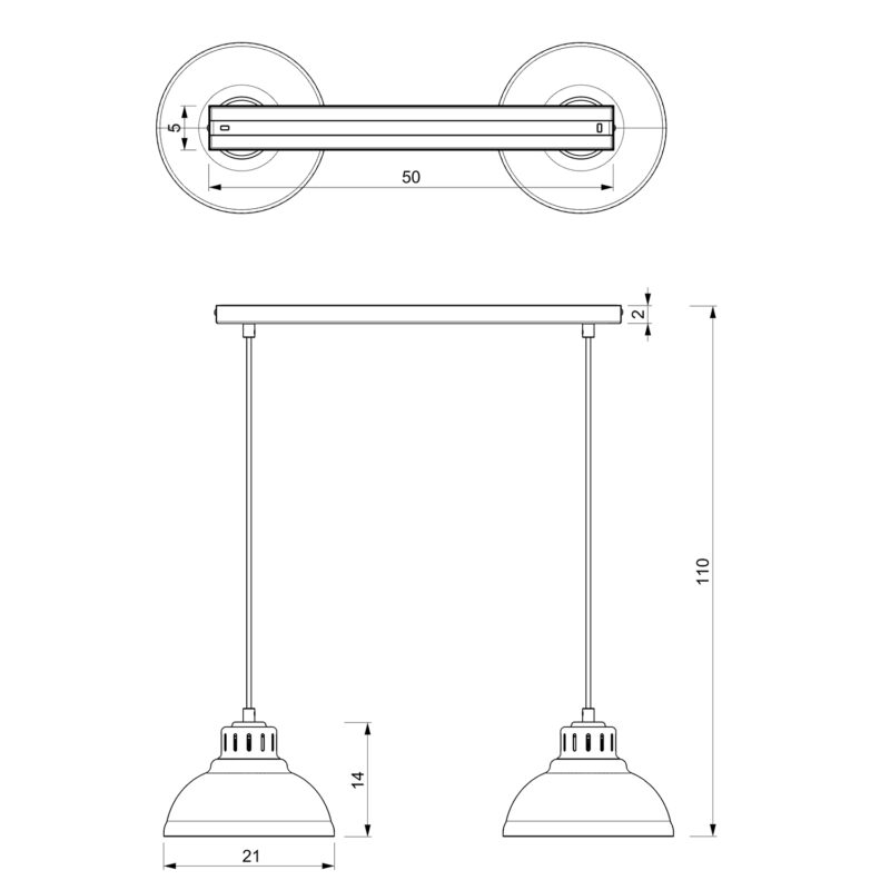 Żyrandol Luminex Sven Red x2 - obrazek 5