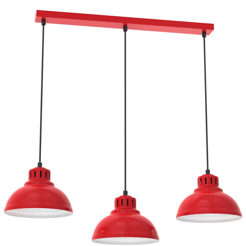 Żyrandol Luminex Sven Red x3