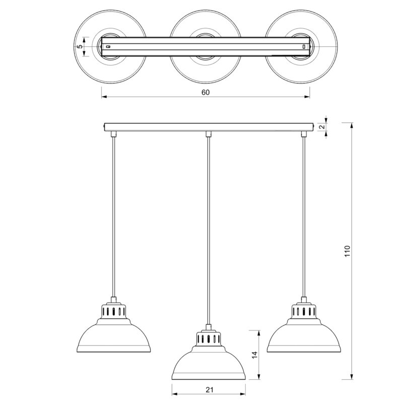 Żyrandol Luminex Sven Red x3 - obrazek 5