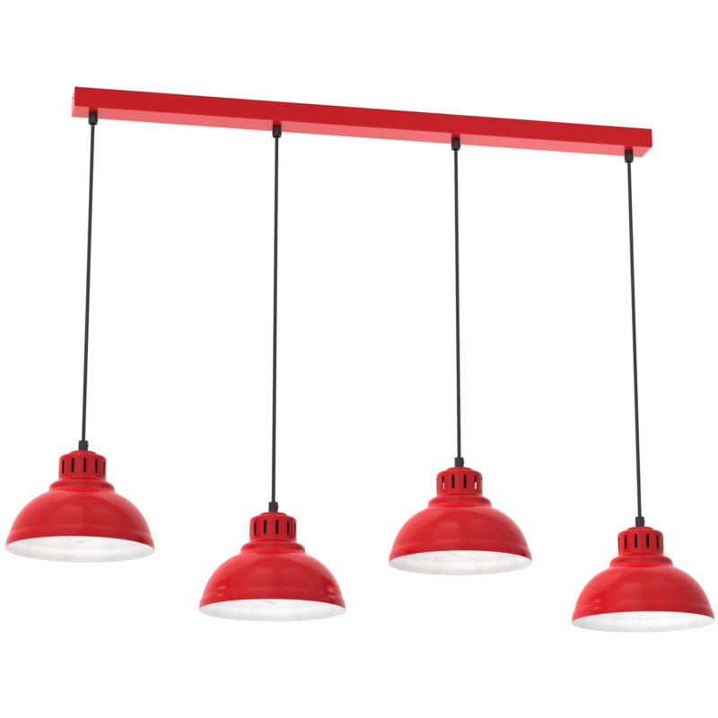 Żyrandol Luminex Sven Red x4