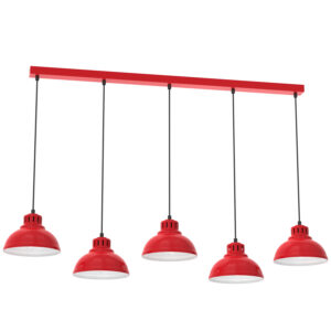 Żyrandol Luminex Sven Red x5