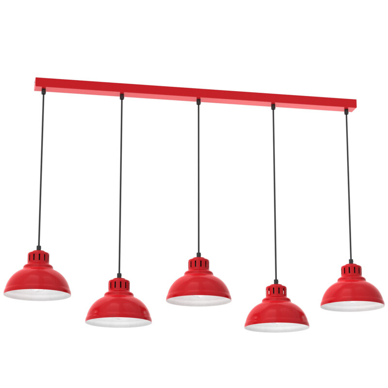 Żyrandol Luminex Sven Red x5