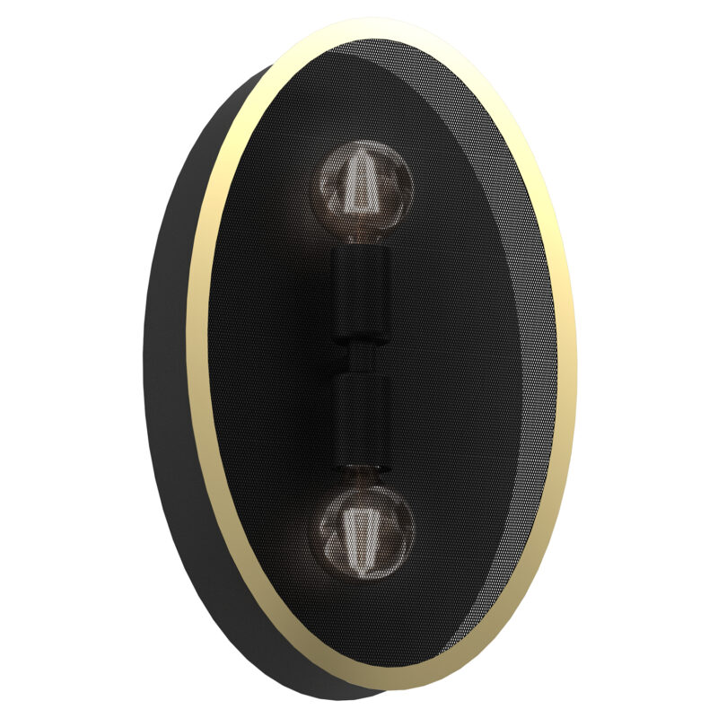 Kinkiet Luminex Hipnotic Black/gold x2
