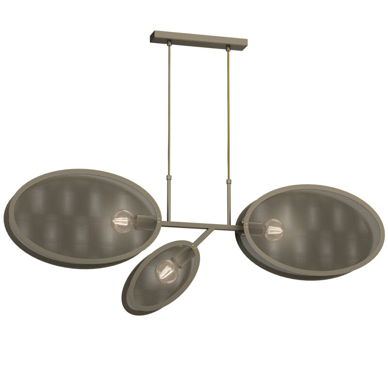 Żyrandol Luminex Hipnotic Titanium Gold x3