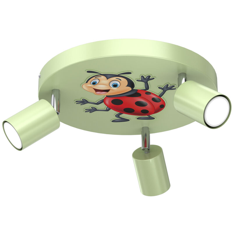 Spot Luminex Fun Ladybug Green Plate Dia 300 x1