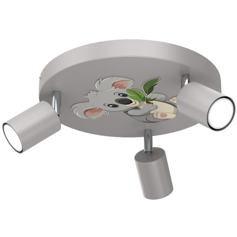 Spot Luminex Fun Koala Grey Plate Dia 300 x1