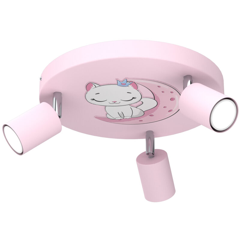 Spot Luminex Fun Night Cat Pinkplate Dia 300 x1