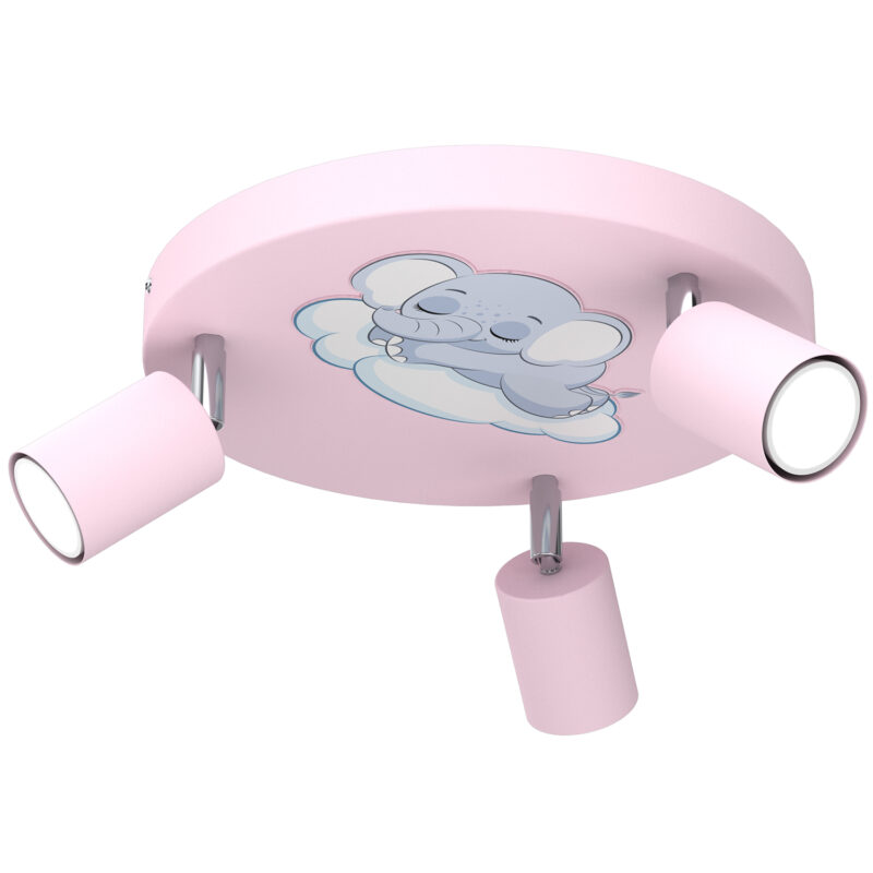 Spot Luminex Fun Night Elelphant Pink Plate Dia 300 x1