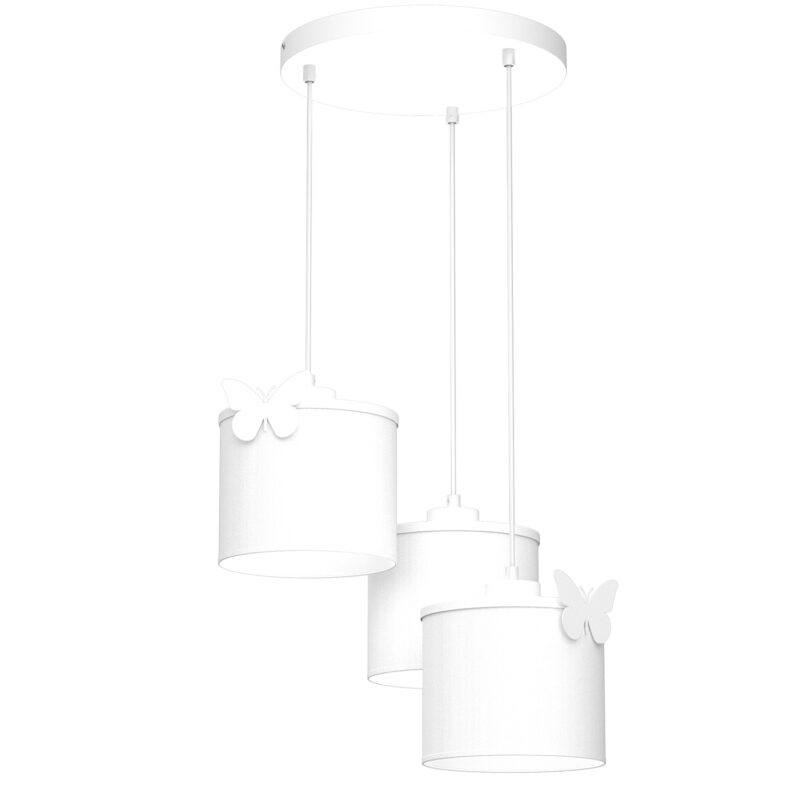 Żyrandol Luminex Sweet Butterfly White, Shade Dia 180/h 150 White x3