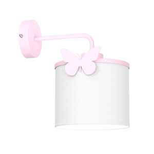 Kinkiet Luminex Sweet Butterfly Pink, Shade Dia 180/h 150 White x1