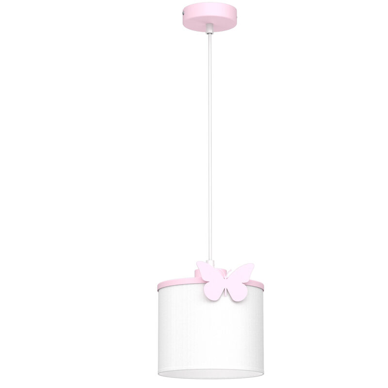 Żyrandol Luminex Sweet Butterfly Pink, Shade Dia 180/h 150 White x1