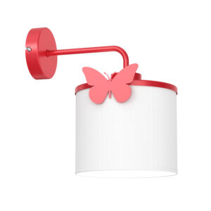 Kinkiet Luminex Sweet Butterfly Red, Shade Dia 180/h 150 White x1