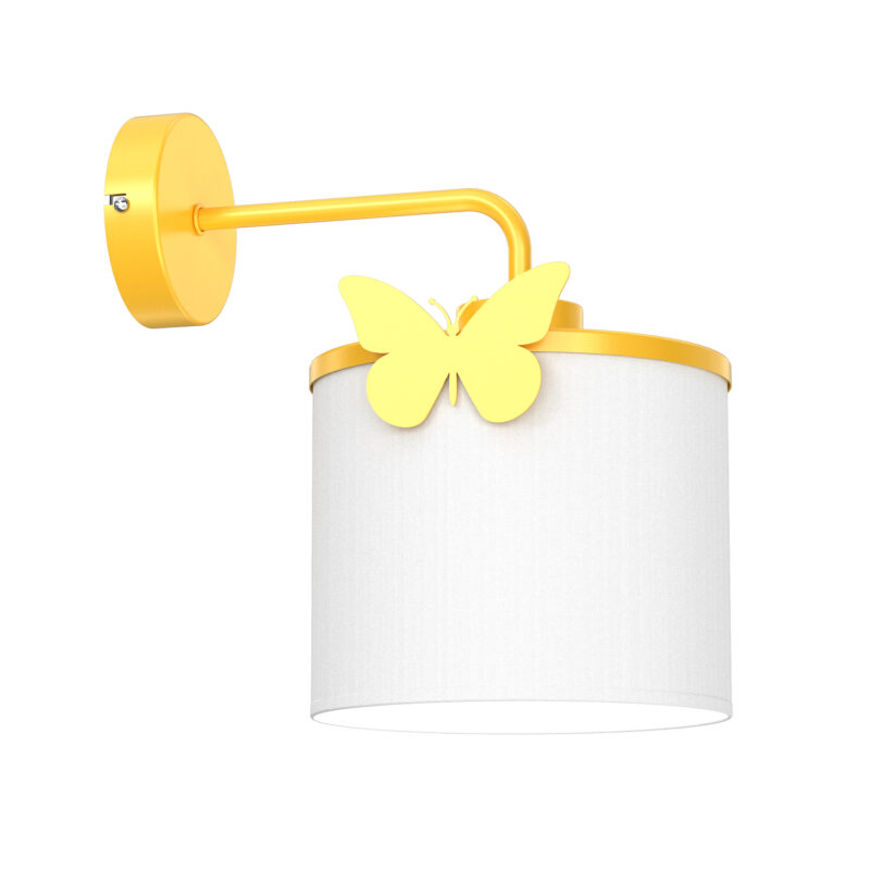 Kinkiet Luminex Sweet Butterfly Yellow, Shade Dia 180/h 150 White x1