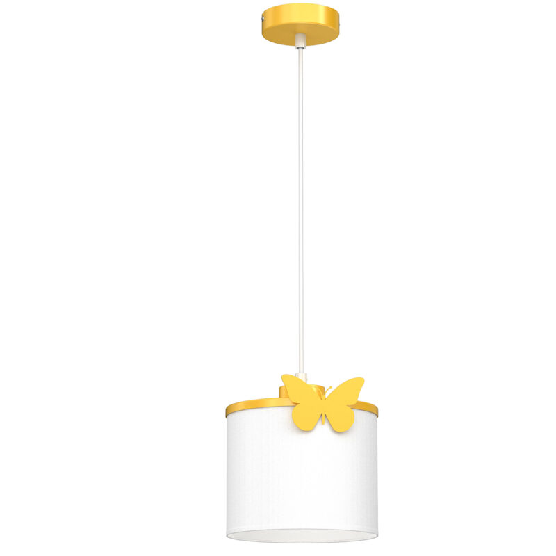 Żyrandol Luminex Sweet Butterfly Yellow, Shade Dia 180/h 150 White x1