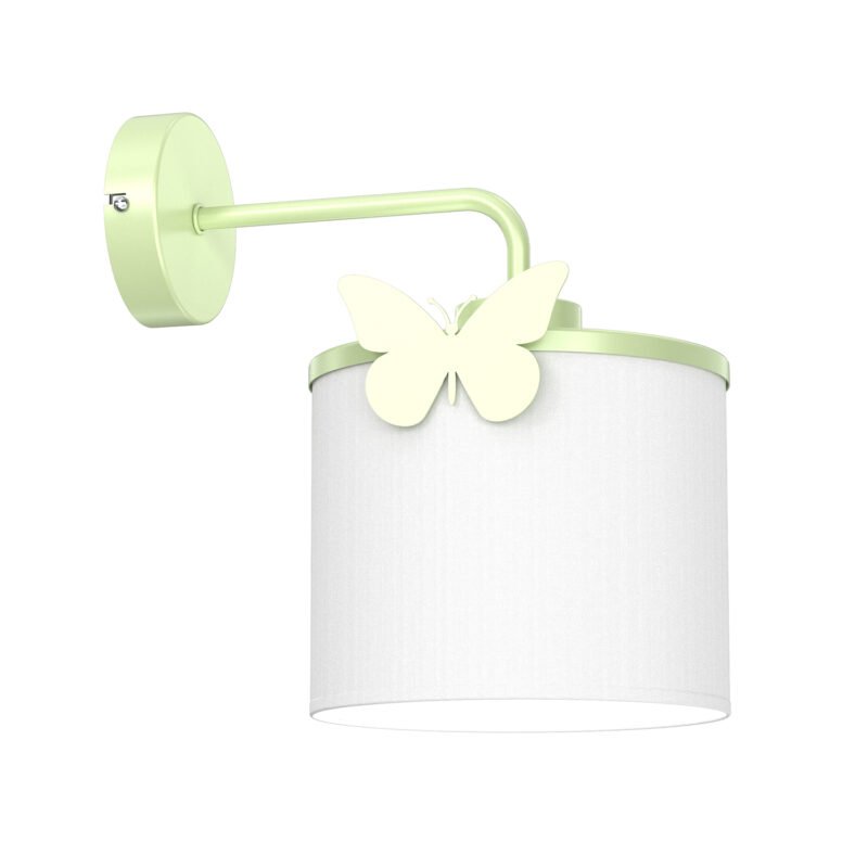 Kinkiet Luminex Sweet Butterfly Green, Shade Dia 180/h 150 White x1