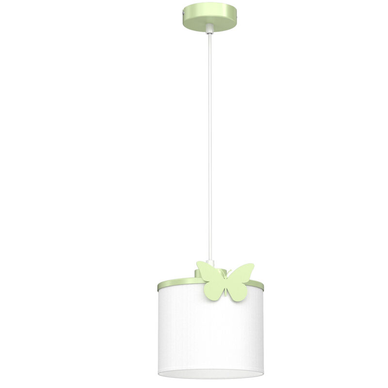 Żyrandol Luminex Sweet Butterfly Green, Shade Dia 180/h 150 White x1