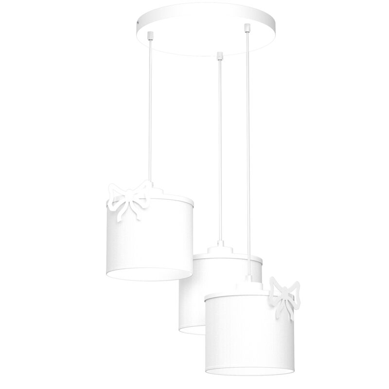 Żyrandol Luminex Sweet Bow White, Shade Dia 180/h 150 White x3