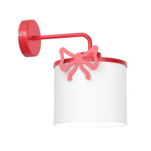 Kinkiet Luminex Sweet Bow Red, Shade Dia 180/h 150 White x1