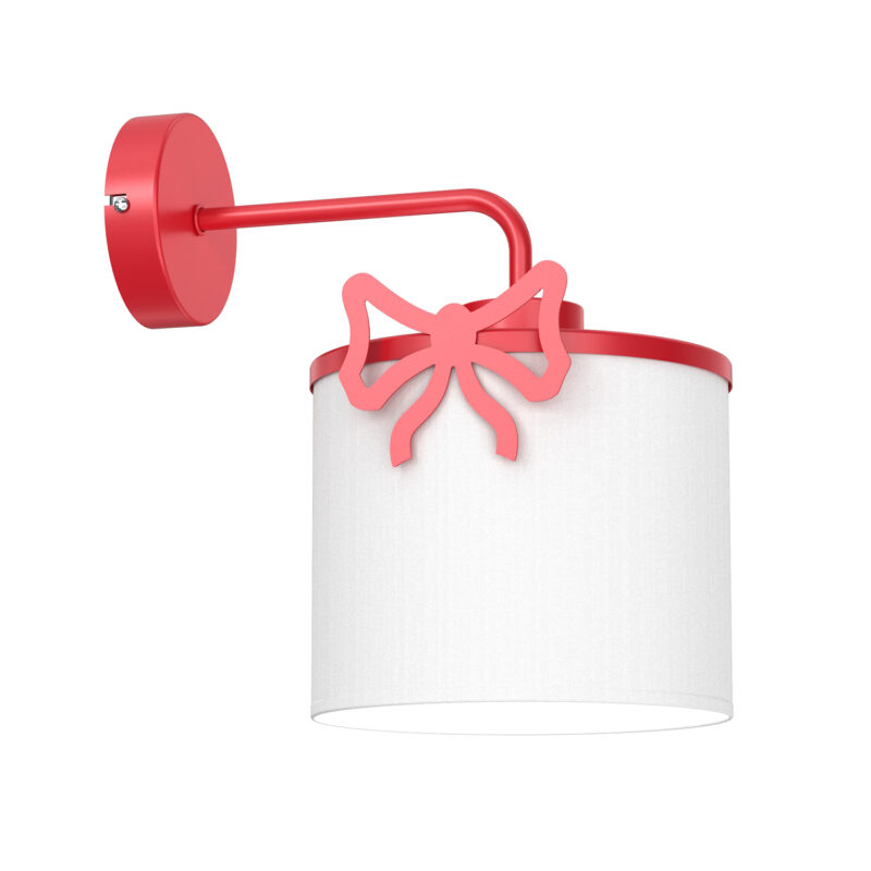 Kinkiet Luminex Sweet Bow Red, Shade Dia 180/h 150 White x1